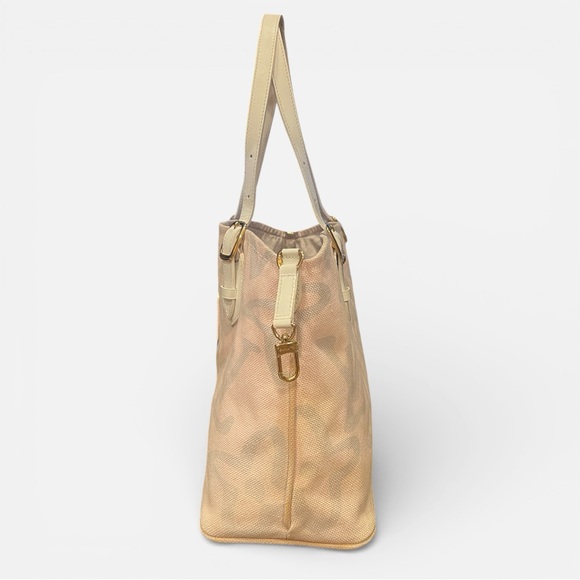 Louis Vuitton Tahitienne/Taisienne Cabas PM Pink Canvas Tote. Leather Trim w/COA - Picture 4 of 16